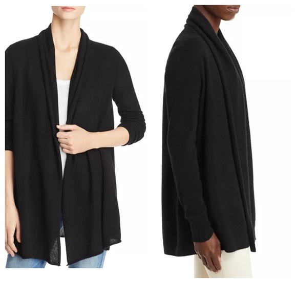 NWT Cashmere Open-Front Cardigan Sweater Exclusive C by Bloomingdale’s Medium - Picture 8 of 8